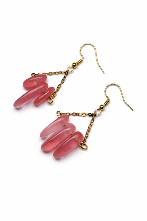 Boucle "Cherry quartz"